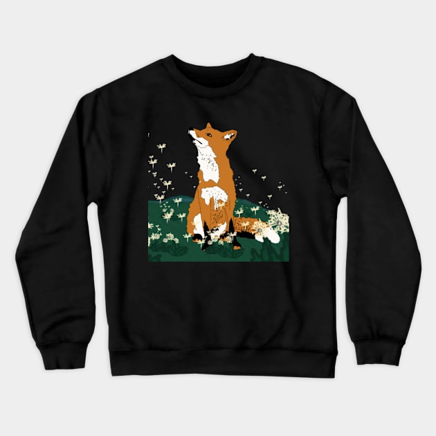 Thoughtful Fox 2 Crewneck Sweatshirt by TheRambler